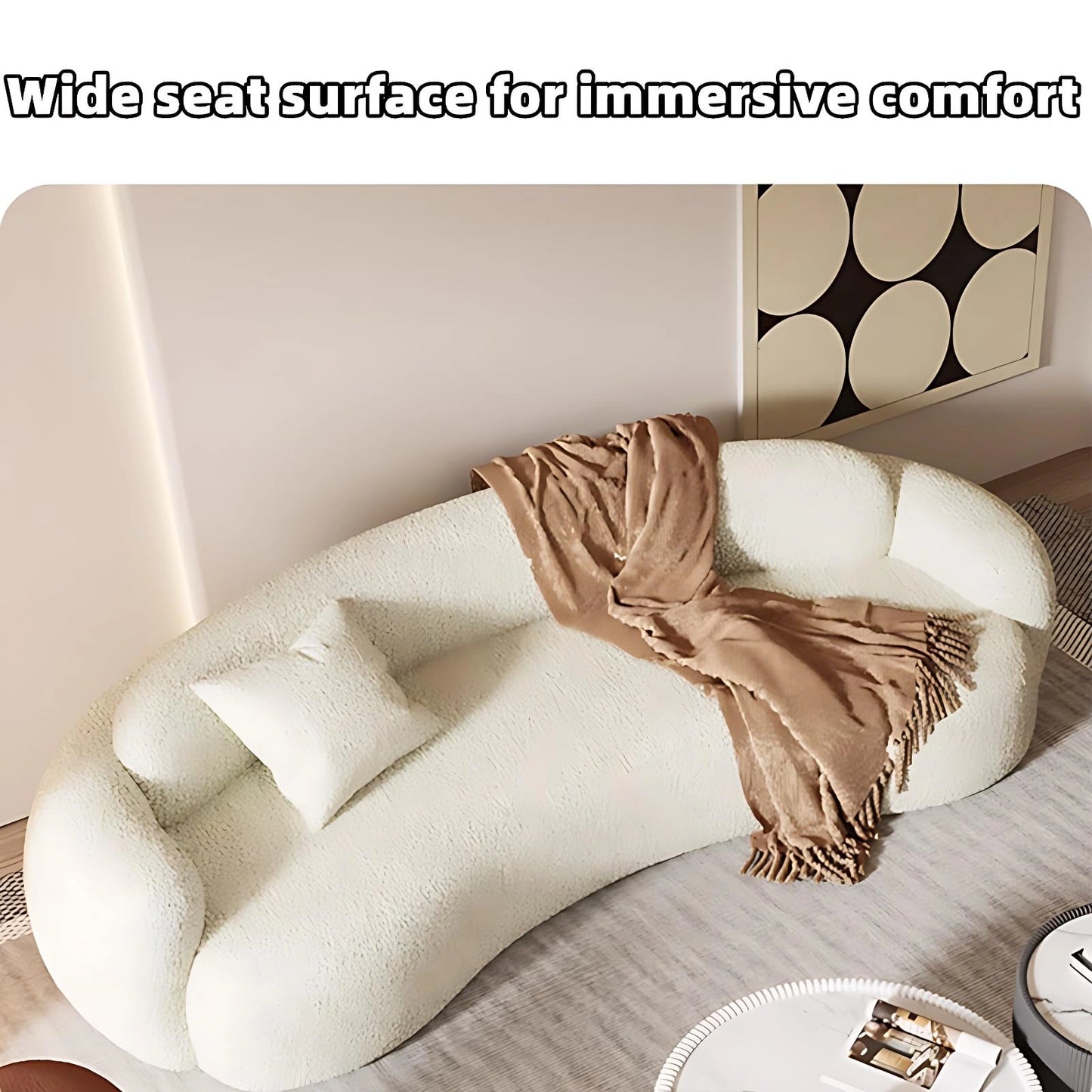 Aihm-Lon Commercial Grade Sofa Set Cloud Couch with Table and Chair 67"-90.6"