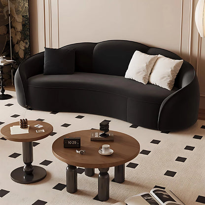 Aihm-Lon Commercial Black Sectional Sofa Set with Table and Chair 67"-94.5"