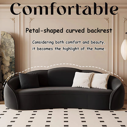 Aihm-Lon Commercial Black Sectional Sofa Set with Table and Chair 67"-94.5"