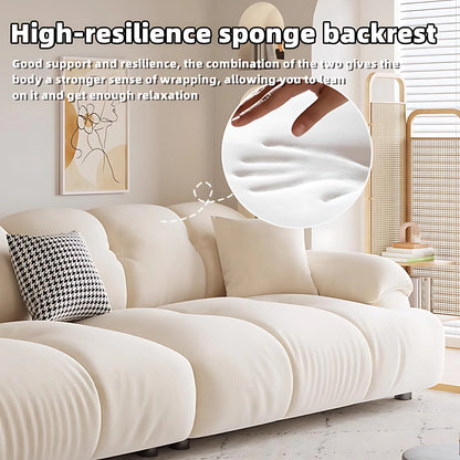 Aihm-Lon Commercial Grade Sofa Set with Footrest and Coffee Table 110.2"