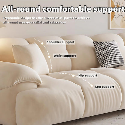 Aihm-Lon Commercial Grade Sofa Set with Footrest and Coffee Table 110.2"