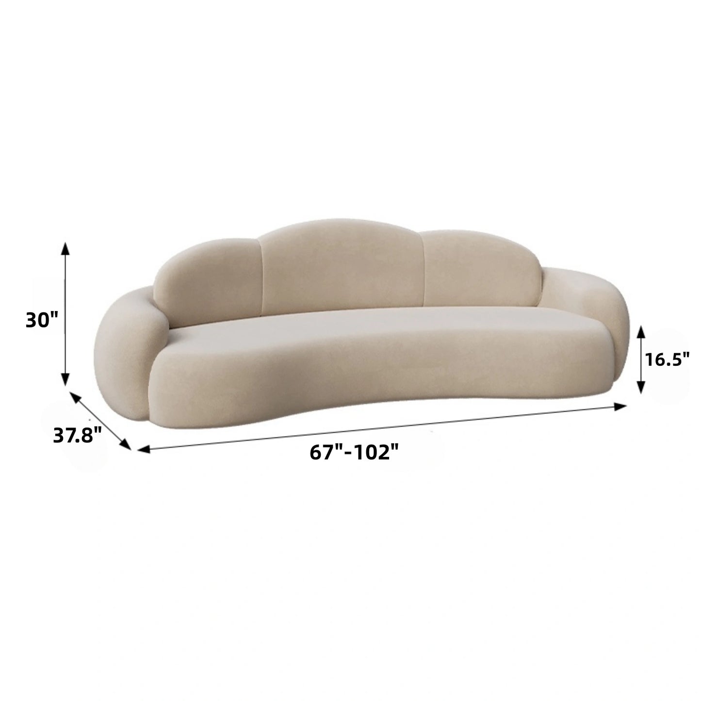 Aihm-Lon Commercial Grade Sofa Set with Table and Chair for Reception Area 67"-102"