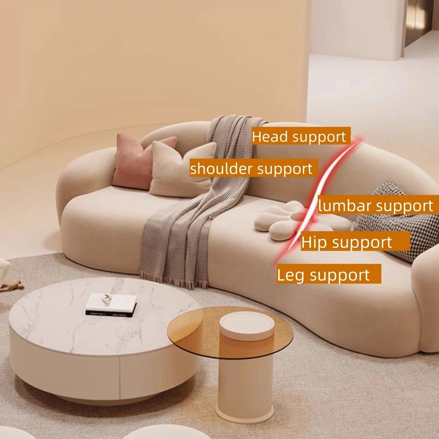 Aihm-Lon Commercial Grade Sofa Set with Table and Chair for Reception Area 67"-102"