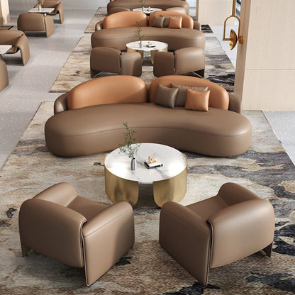 Aihm-Lon Commercial Sofa Set with Coffee Table and Chairs for Hotel Reception Area 71"-94.5"