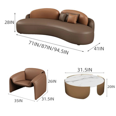 Aihm-Lon Commercial Sofa Set with Coffee Table and Chairs for Hotel Reception Area 71"-94.5"