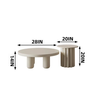 Aihm-Lon Commercial Cream-Style Sofa Set with Coffee Table and Chairs for Small Spaces 63"-95"