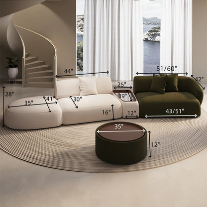 Aihm-Lon Commercial Curved Modular sofa Set Suitable for Small Apartments 127"-155"