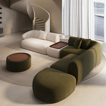 Aihm-Lon Commercial Curved Modular sofa Set Suitable for Small Apartments 127"-155"