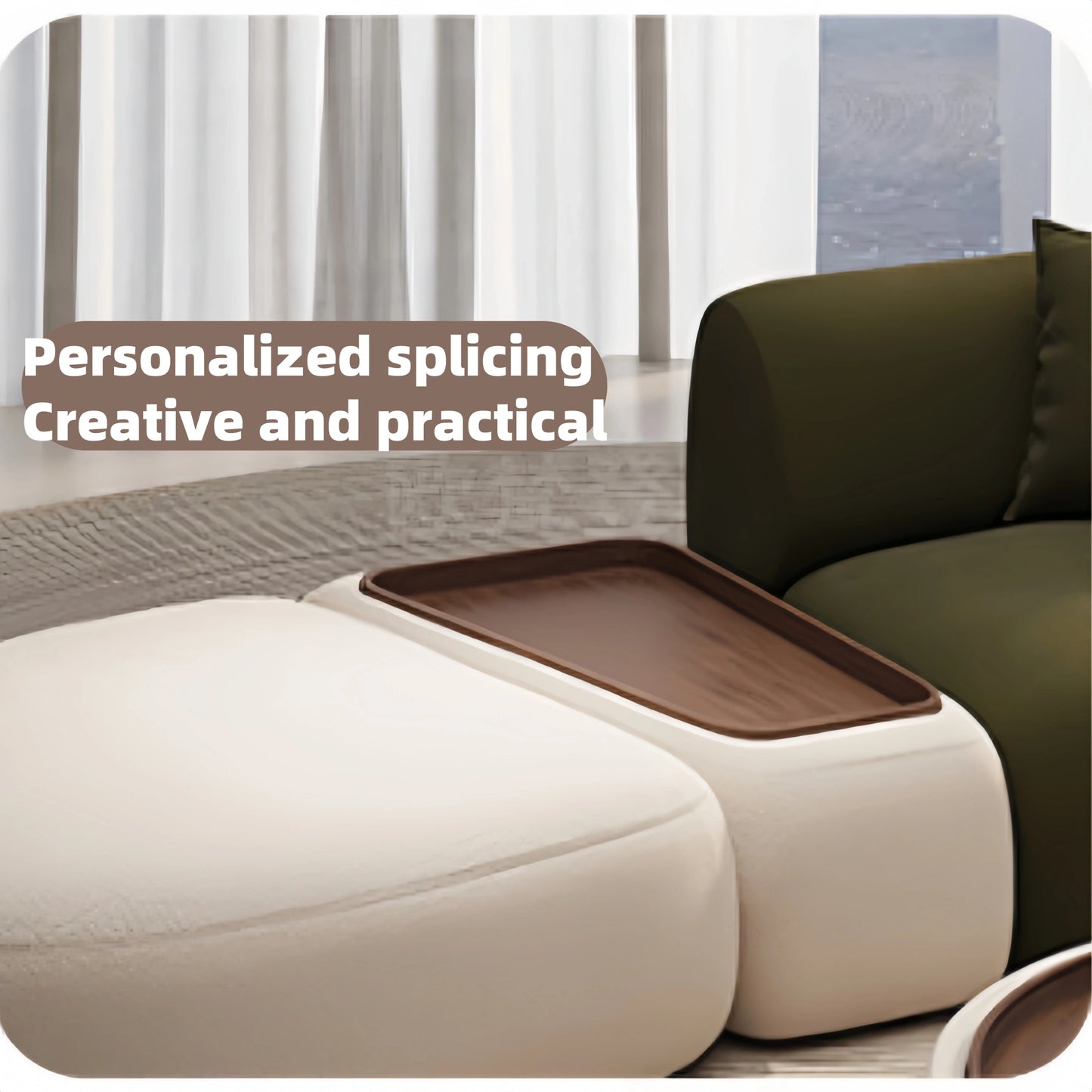 Aihm-Lon Commercial Curved Modular sofa Set Suitable for Small Apartments 127"-155"