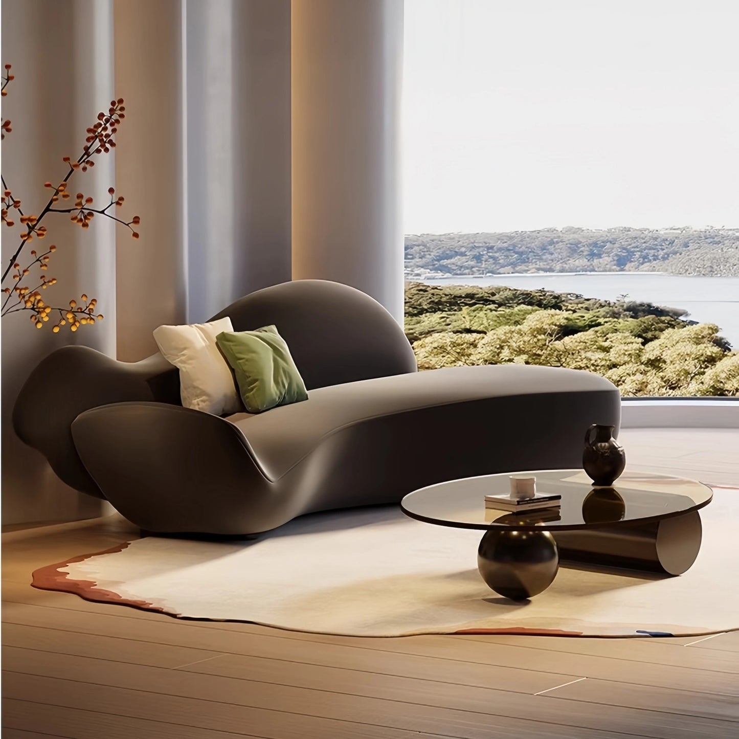 Aihm-Lon Commercial Creative Design Sofa Set with Coffee Table and Chairs 67"-110"