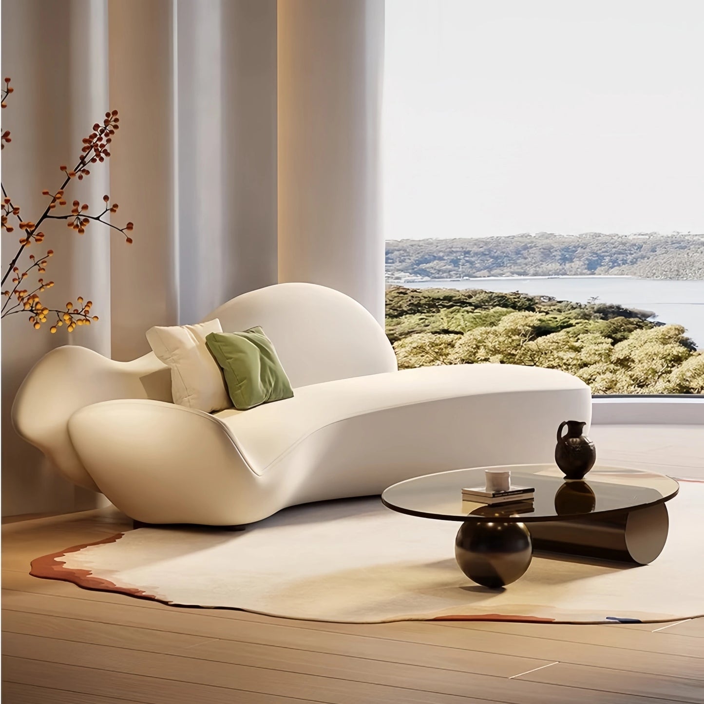 Aihm-Lon Commercial Creative Design Sofa Set with Coffee Table and Chairs 67"-110"