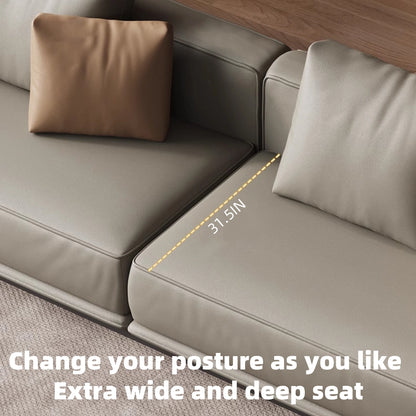 Aihm-Lon Commercial Grade Sofa Modern Horizon Straight Sofa 102"-126"