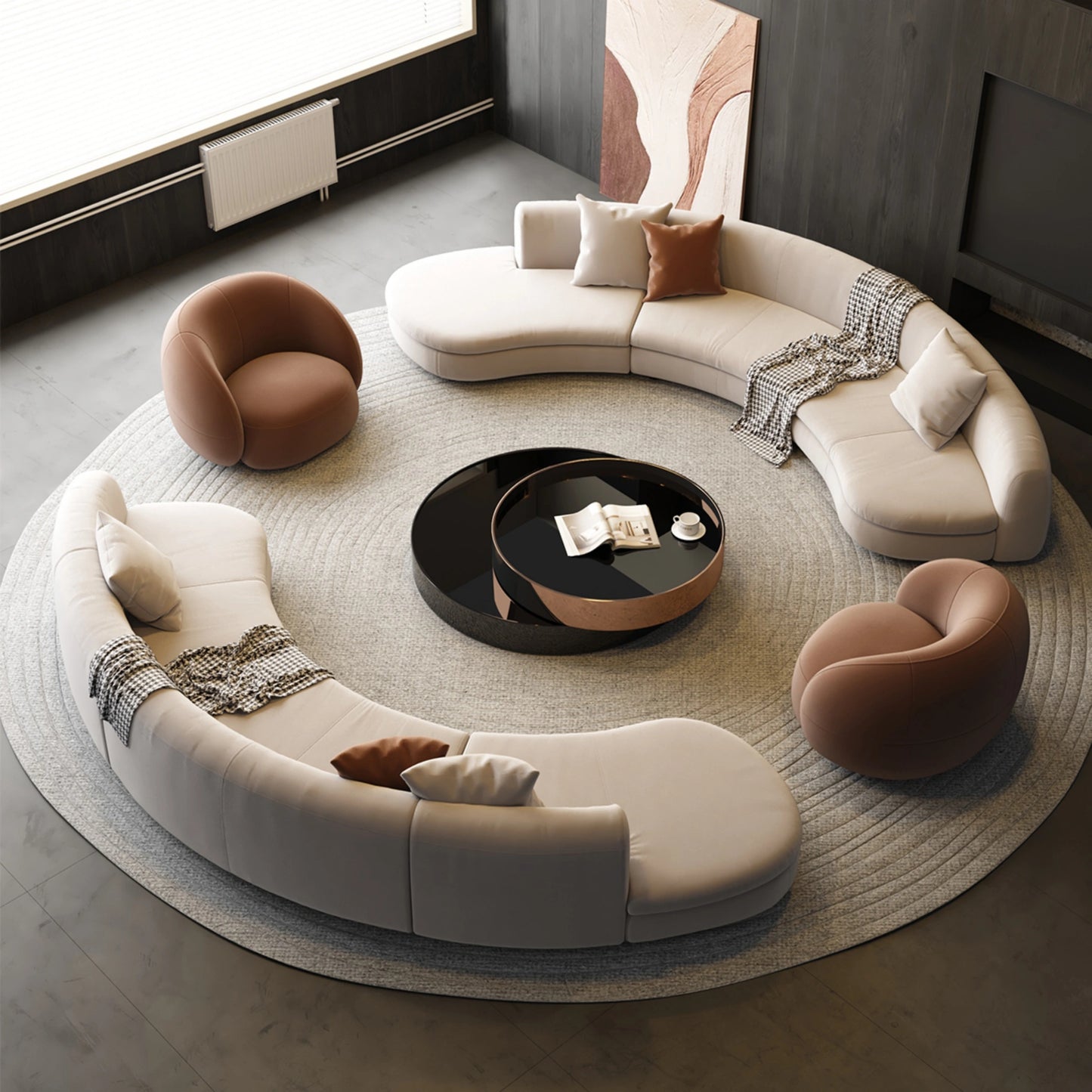 Aihm-Lon Sofa Set with Table and Chair for Commercial Reception 79"-126"