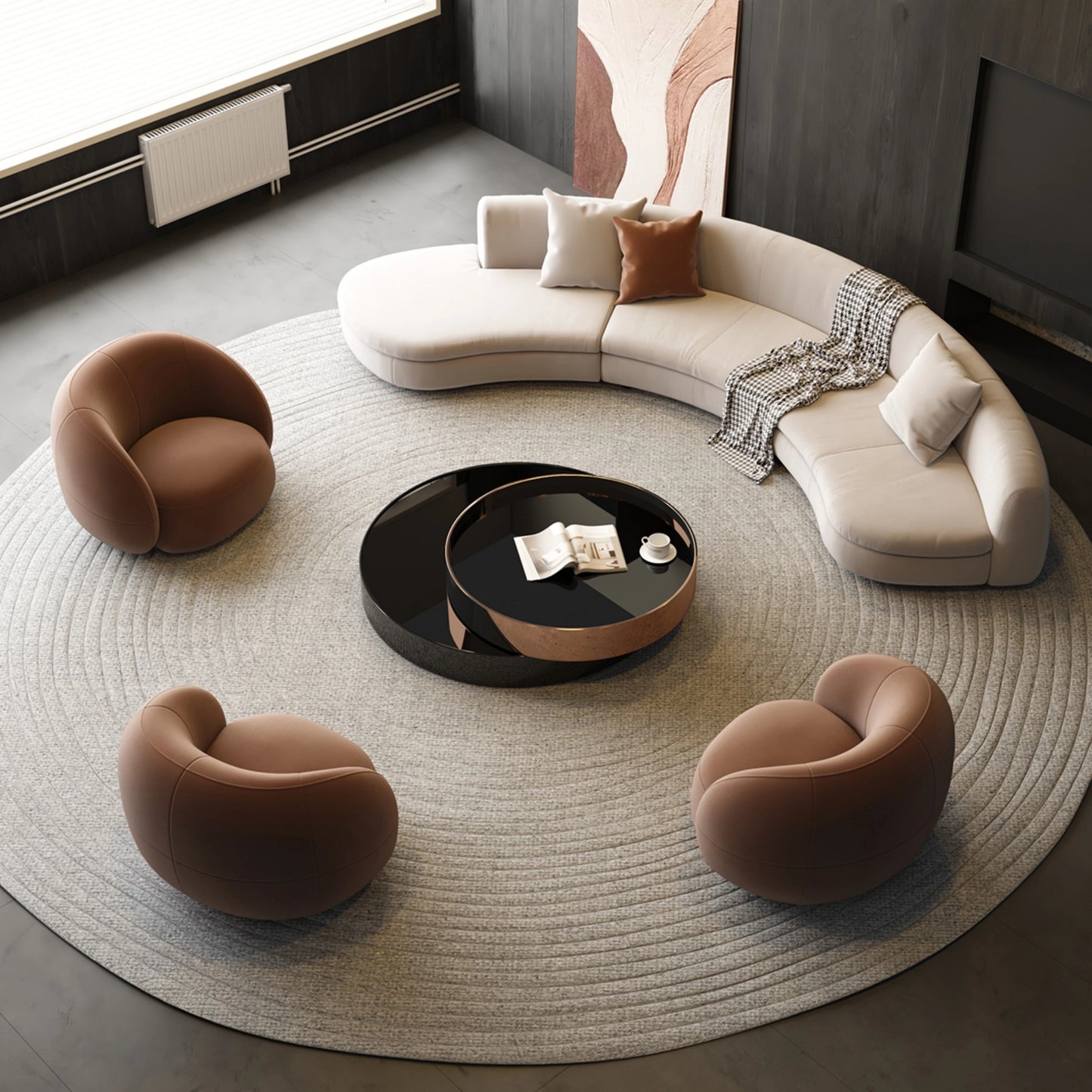 Aihm-Lon Sofa Set with Table and Chair for Commercial Reception 79"-126"