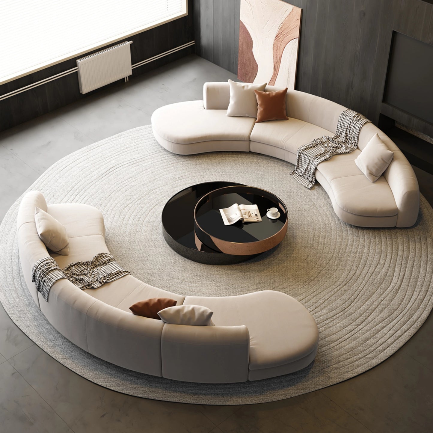 Aihm-Lon Sofa Set with Table and Chair for Commercial Reception 79"-126"