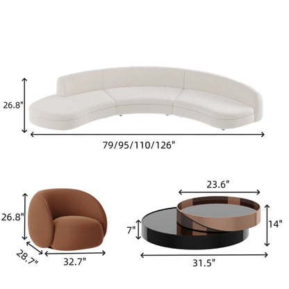 Aihm-Lon Sofa Set with Table and Chair for Commercial Reception 79"-126"