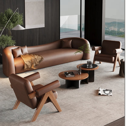 Aihm-Lon Commercial Curved Sofa Set with Table and Chair for Office Area Small Space 67"-94.5"