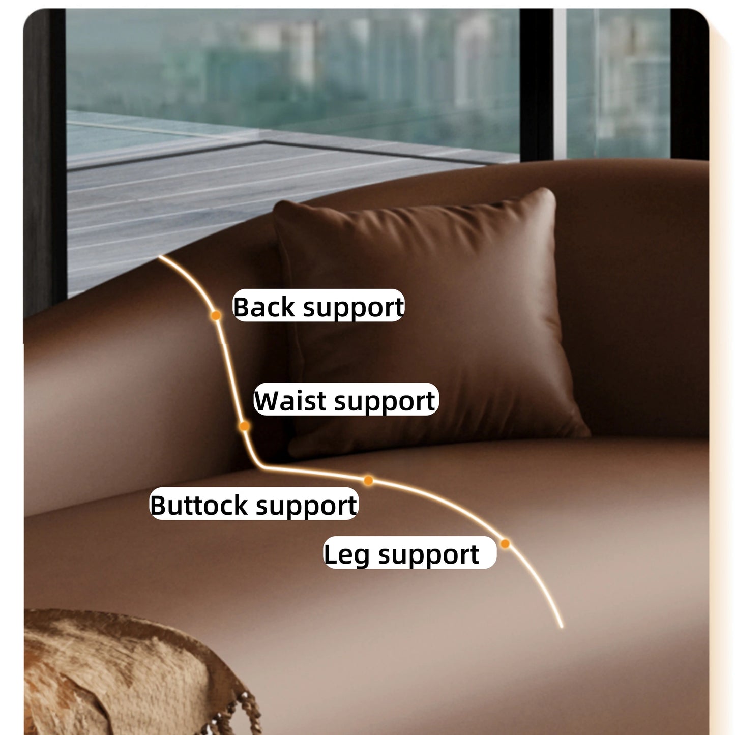 Aihm-Lon Commercial Curved Sofa Set with Table and Chair for Office Area Small Space 67"-94.5"