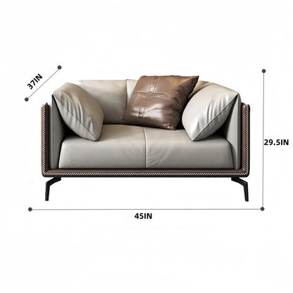 Aihm-Lon Commercial Grade Leather Sofa Set with Table and Chair 67"-120"