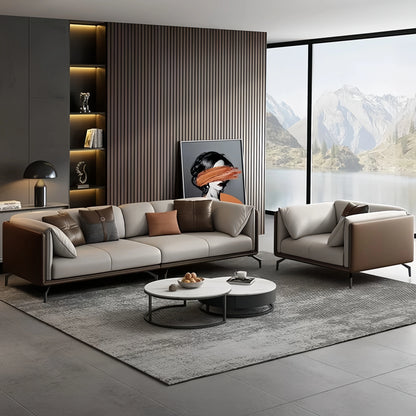 Aihm-Lon Commercial Grade Leather Sofa Set with Table and Chair 67"-120"