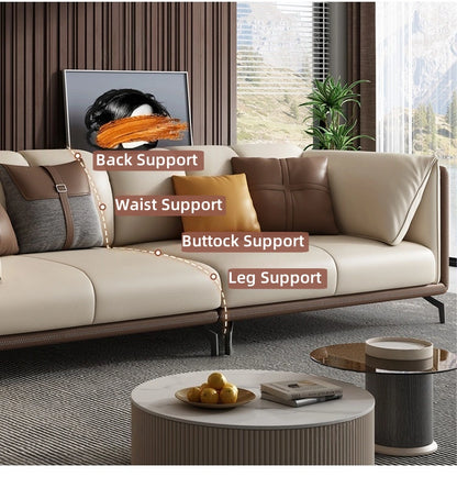 Aihm-Lon Commercial Grade Leather Sofa Set with Table and Chair 67"-120"