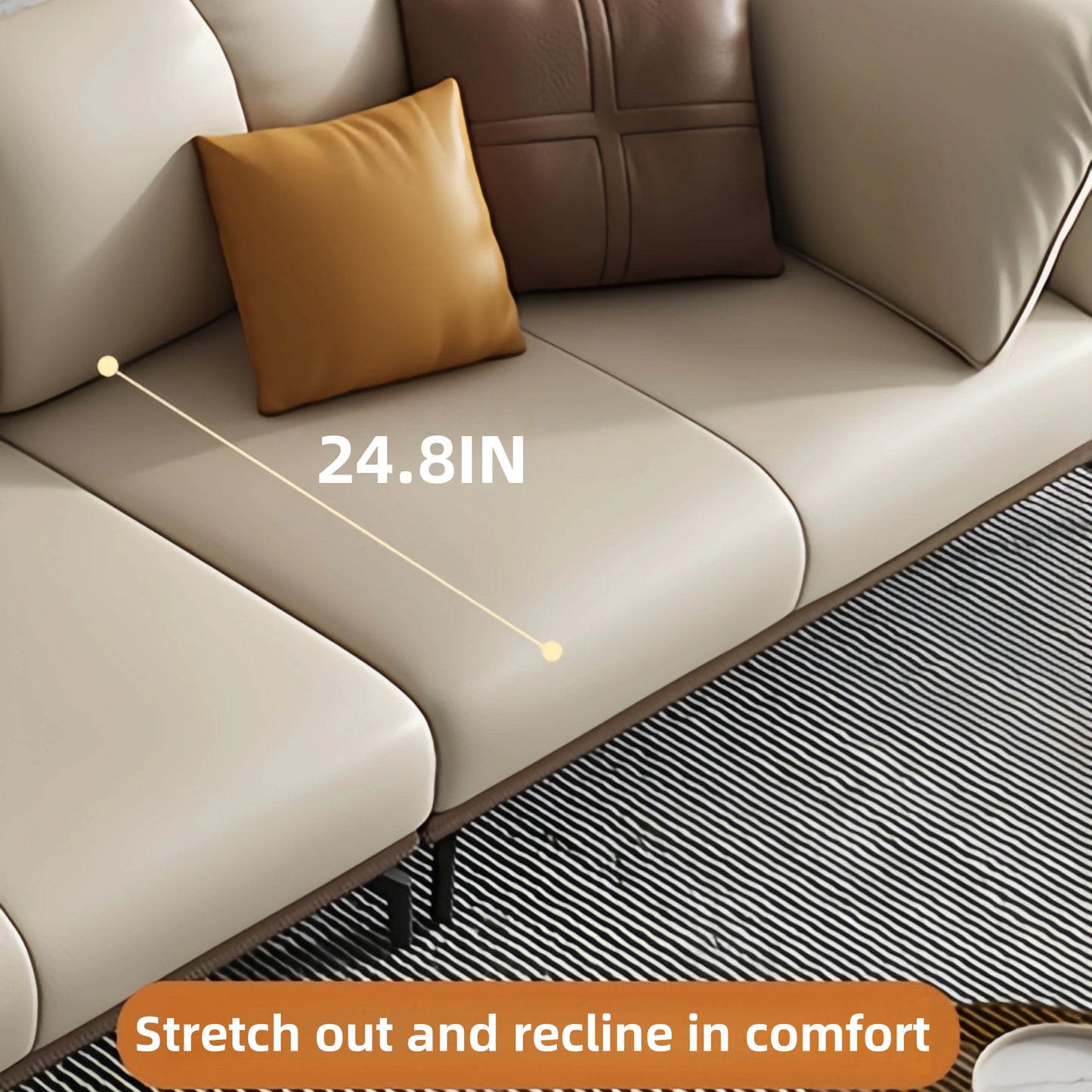 Aihm-Lon Commercial Grade Leather Sofa Set with Table and Chair 67"-120"