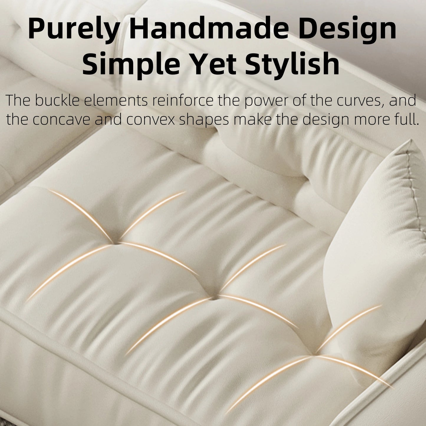 Aihm-Lon White Lambswool Sofa Set with Chair and Table 71"-95"