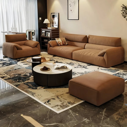 Aihm-Lon Retro Multifunctional Straight Sofa Set for Living Room 32"-110"