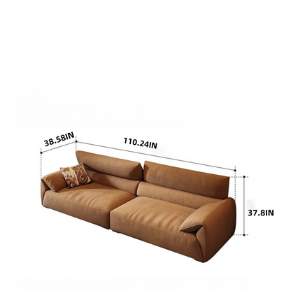 Aihm-Lon Retro Multifunctional Straight Sofa Set for Living Room 32"-110"