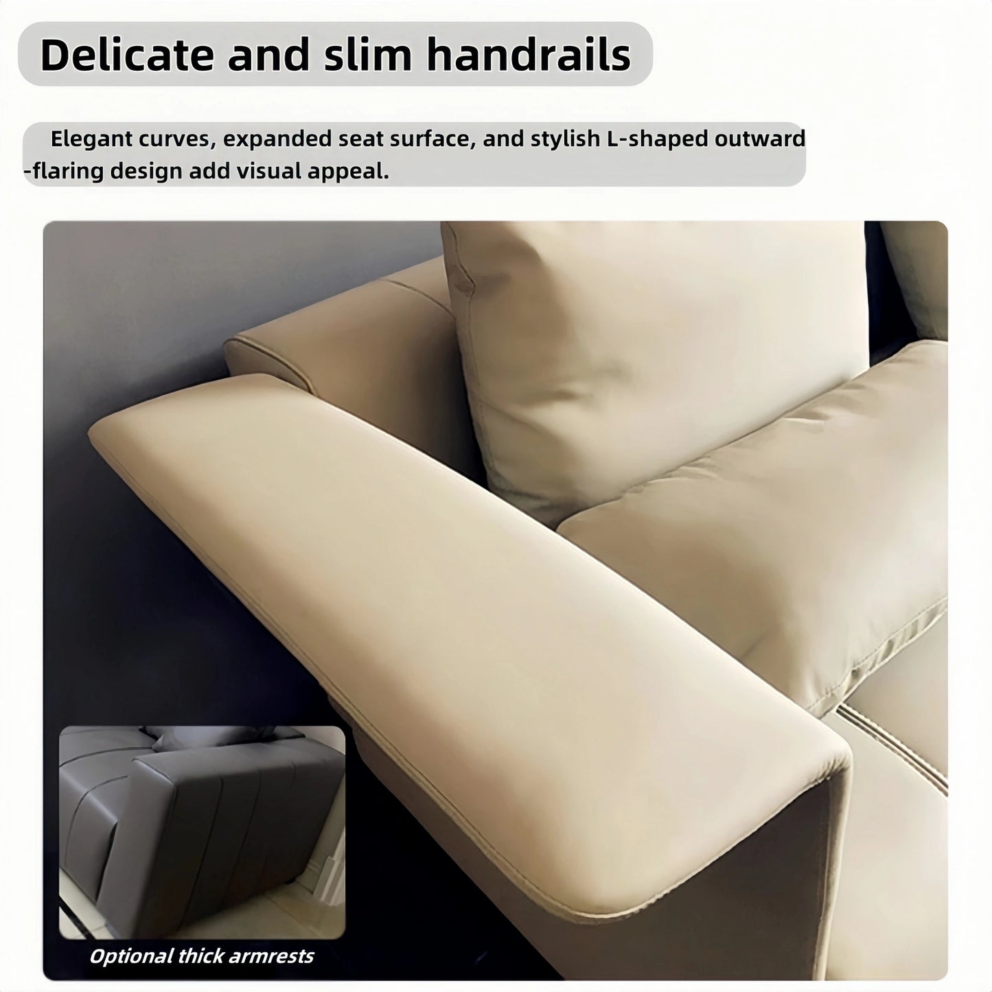 Aihm-Lon Leather Sofa Set with Coffee Table 101"-134"