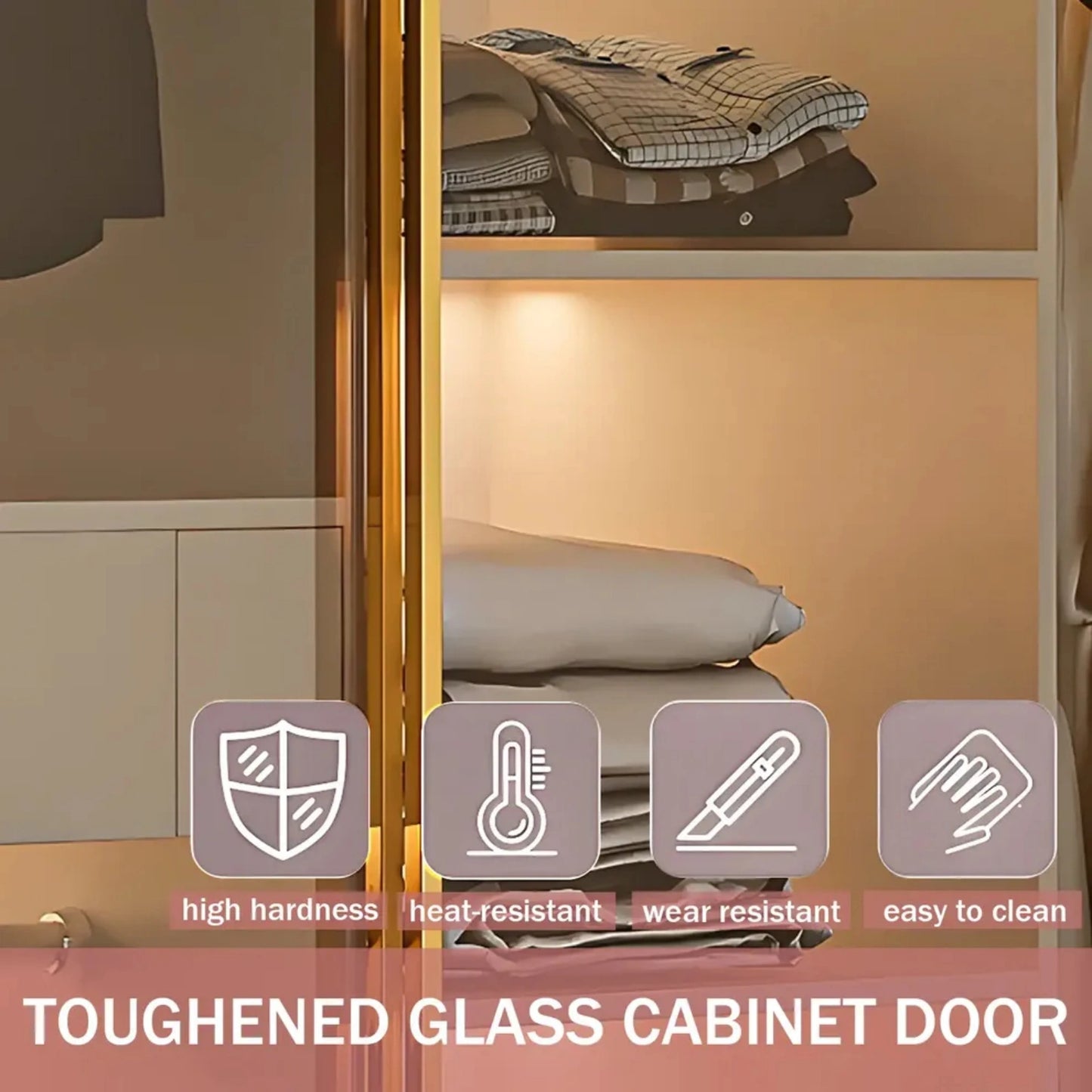 Aihm-Lon Wardrobe with Plenty Storage Space Armoires 55"-79"