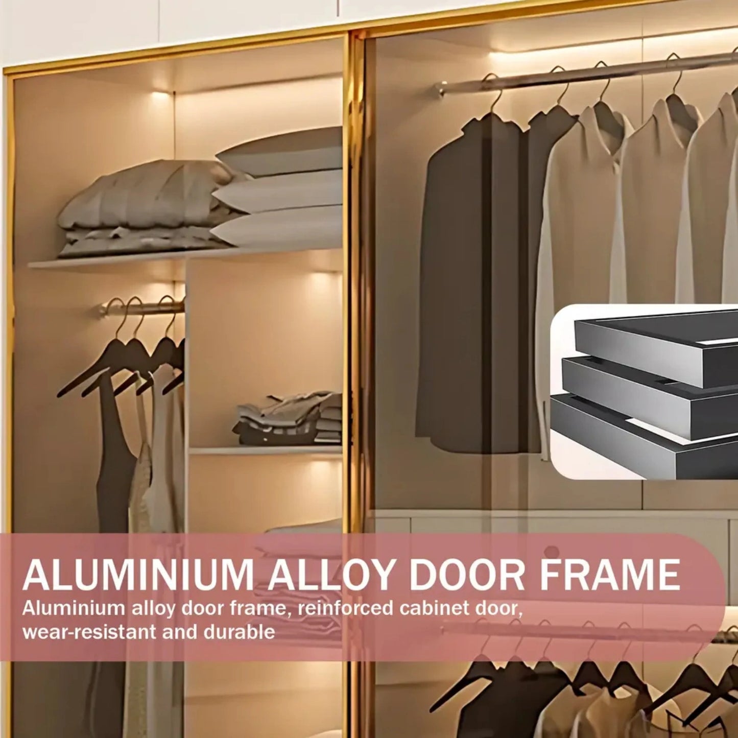 Aihm-Lon Wardrobe with Plenty Storage Space Armoires 55"-79"