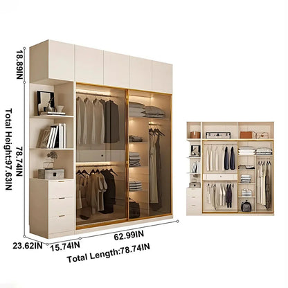 Aihm-Lon Wardrobe with Plenty Storage Space Armoires 55"-79"