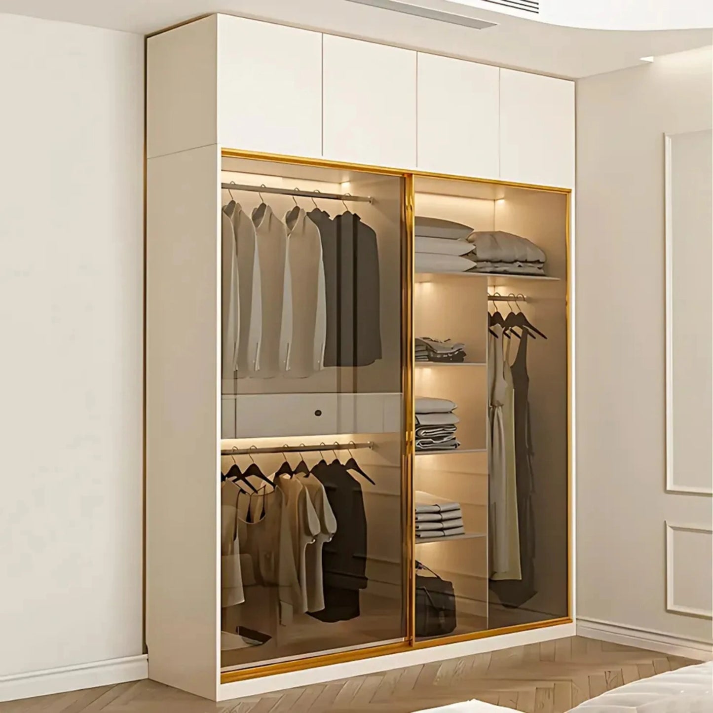 Aihm-Lon Wardrobe with Plenty Storage Space Armoires 55"-79"