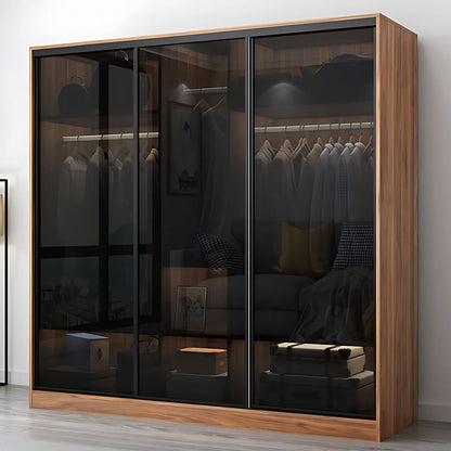 Aihm-Lon Luxury Wardrobe with Push-Pull Glass Doors 63"-102"