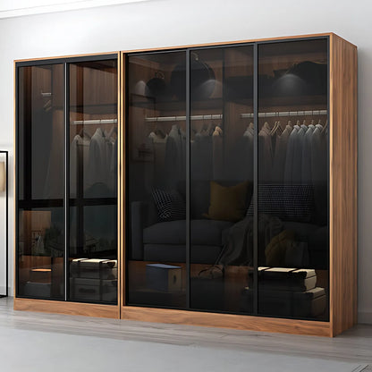 Aihm-Lon Luxury Wardrobe with Push-Pull Glass Doors 63"-102"