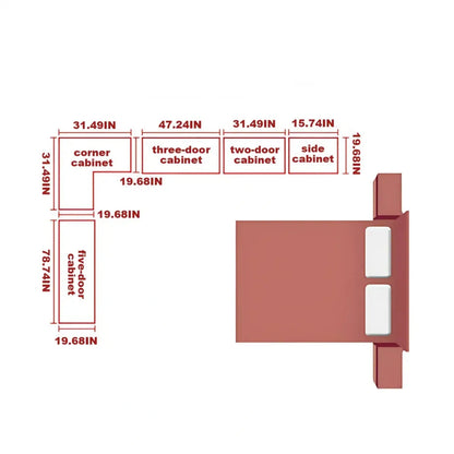 Aihm-Lon Wardrobes with Luxurious and Spacious Storage and Adjustable Partitions 63"-94"