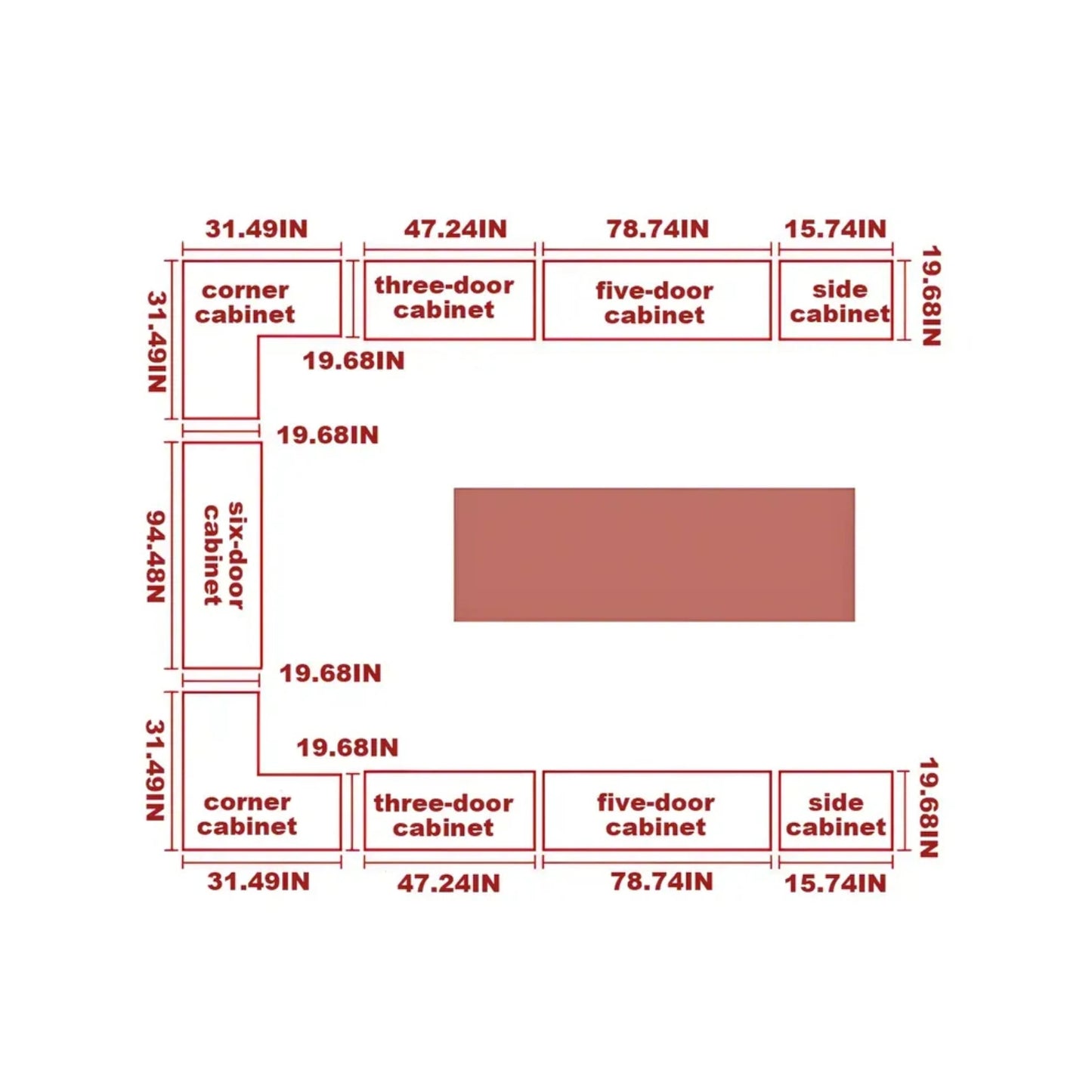 Aihm-Lon Wardrobes with Luxurious and Spacious Storage and Adjustable Partitions 63"-94"