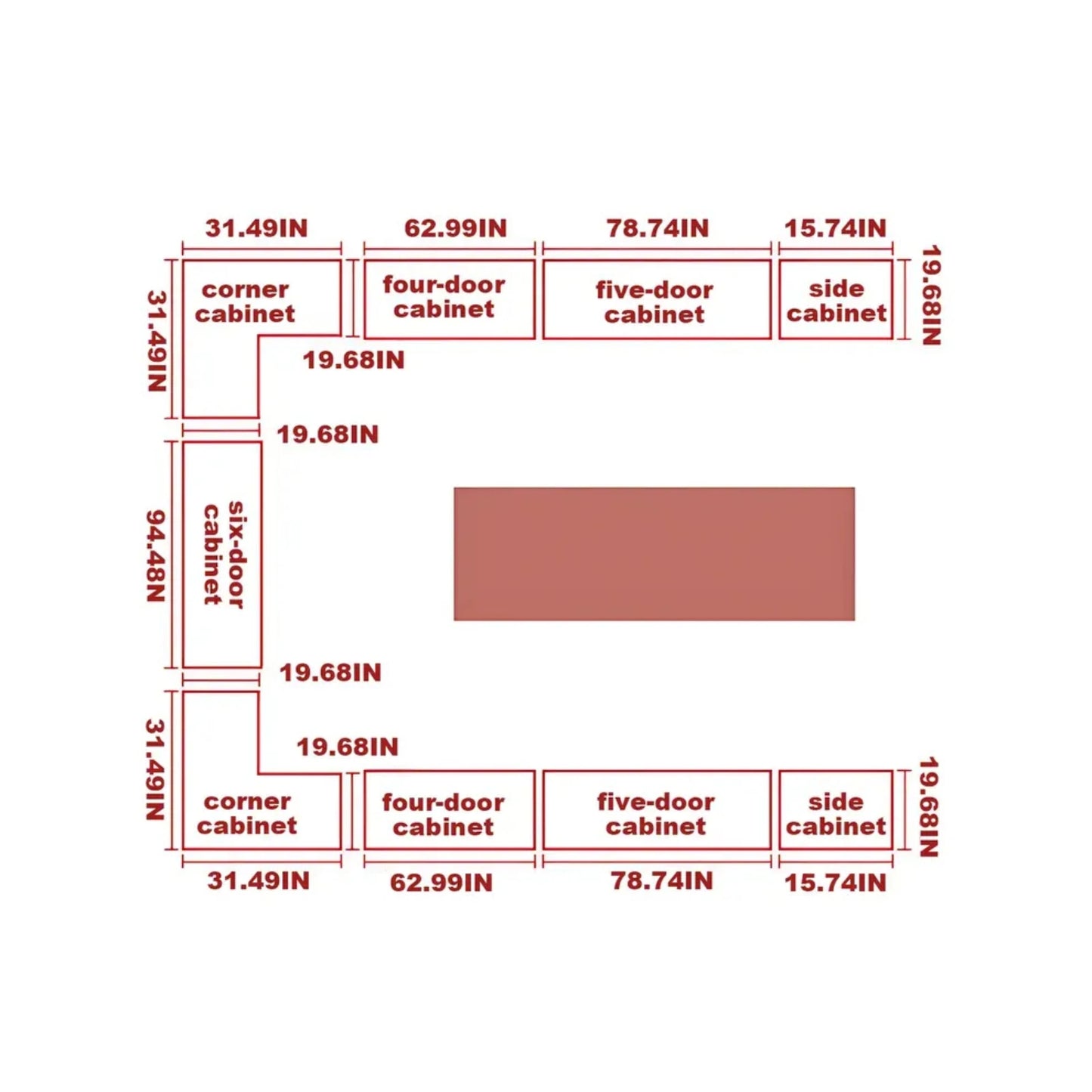 Aihm-Lon Wardrobes with Luxurious and Spacious Storage and Adjustable Partitions 63"-94"