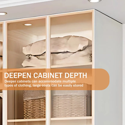 Aihm-Lon Wardrobes with Aluminum Alloy Door Frames Customizable 55"-94"