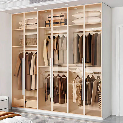 Aihm-Lon Wardrobes with Aluminum Alloy Door Frames Customizable 55"-94"