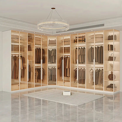 Aihm-Lon Wardrobes with Aluminum Alloy Door Frames Customizable 55"-94"