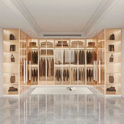 Aihm-Lon Wardrobes with Aluminum Alloy Door Frames Customizable 55"-94"