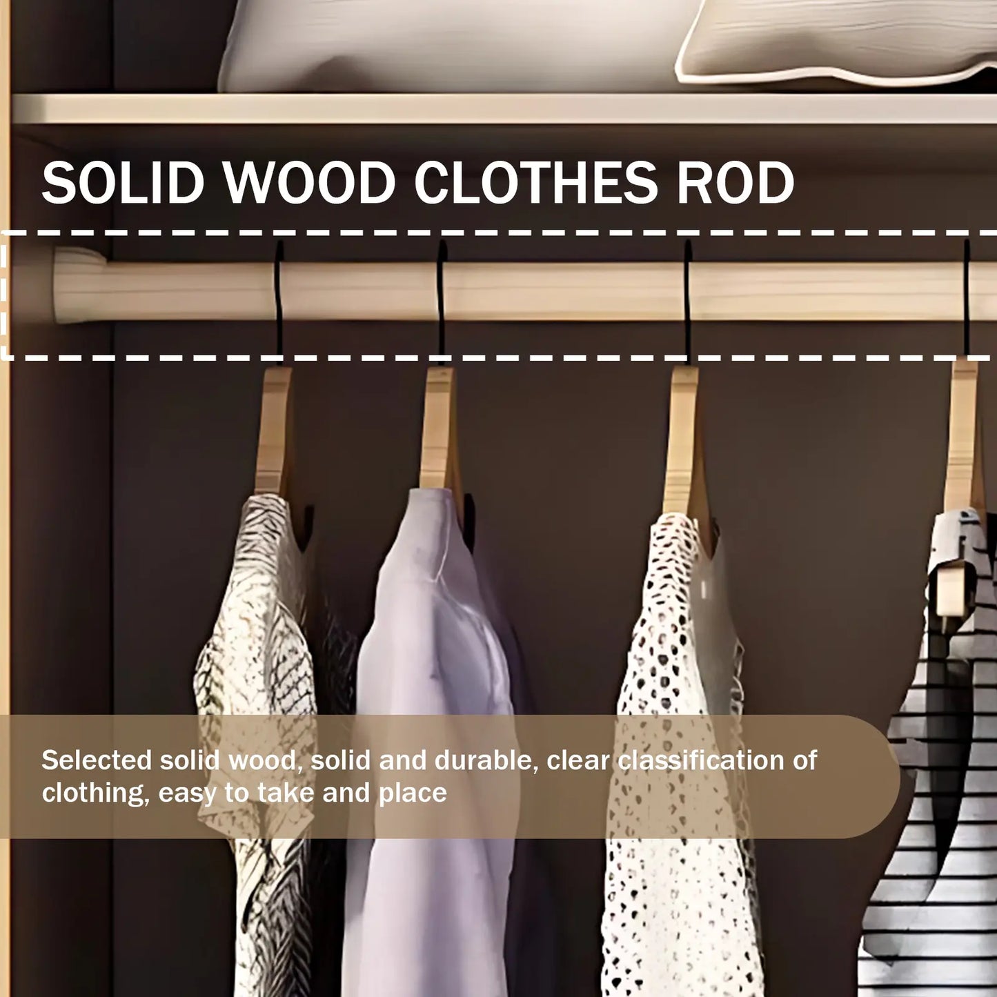 Aihm-Lon Wardrobe with Glass Door Drawers Shelves and Light 63"-95"