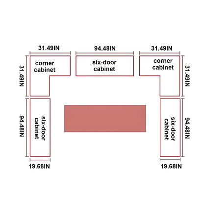 Aihm-Lon Wardrobe with Glass Door Drawers Shelves and Light 63"-95"