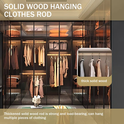 Aihm-Lon Wardrobe with Transparent Glass Doors and Sensor Light 63"-94"