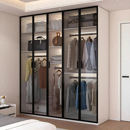 Aihm-Lon Translucent Custom Wardrobe with Smart Lighting and Classification Storage Area 24"-102"