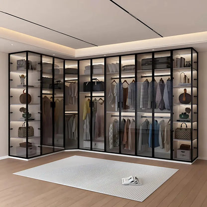 Aihm-Lon Translucent Custom Wardrobe with Smart Lighting and Classification Storage Area 24"-102"