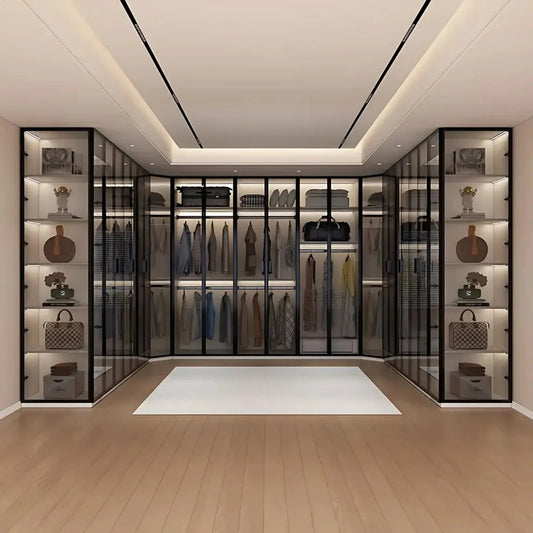 Aihm-Lon Translucent Custom Wardrobe with Smart Lighting and Classification Storage Area 24"-102"