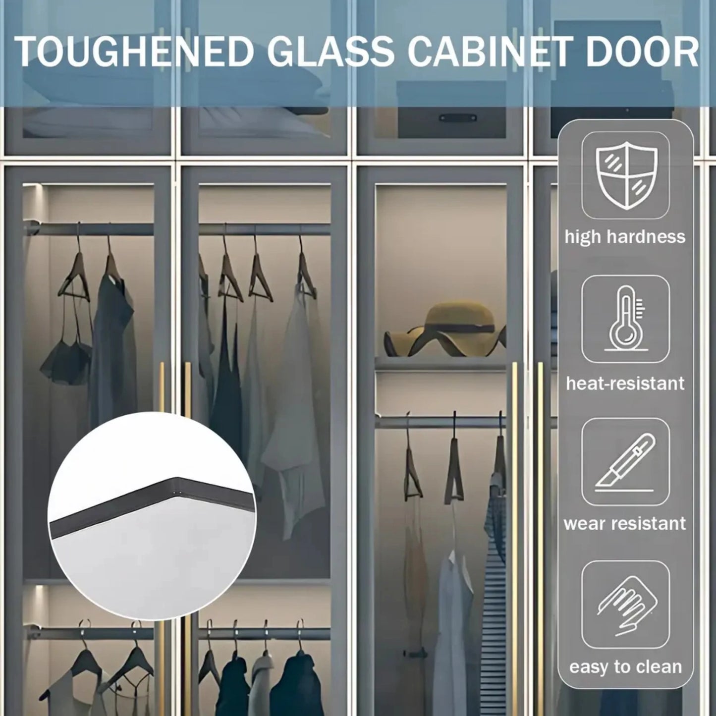 Aihm-Lon Wardrobes with Multi-Layer Storage Function and Smart Auto-Illumination 24"-94"